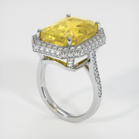 16.34 Ct. Yellow Sapphire Ring, 10K White Gold 2