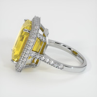 16.34 Ct. Yellow Sapphire Ring, 10K White Gold 4