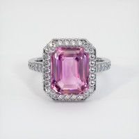 6.02 Ct. Sapphire Ring, 14K White Gold 1