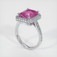 6.02 Ct. Sapphire Ring, 14K White Gold 2