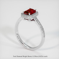 1.49 Ct. Ruby Ring, 14K White Gold 2