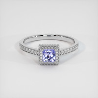 0.57 Ct. Sapphire Ring, 14K White Gold 1
