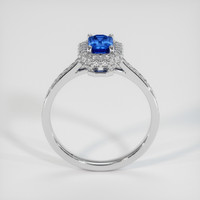 0.74 Ct. Blue Sapphire Ring, 14K White Gold 3