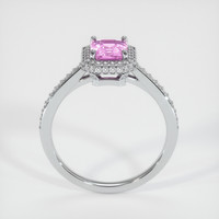 1.31 Ct. Pink Sapphire Ring, 18K White Gold 3