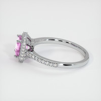 1.31 Ct. Pink Sapphire Ring, 18K White Gold 4