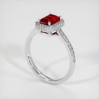 1.16 Ct. Ruby Ring, 18K White Gold 2