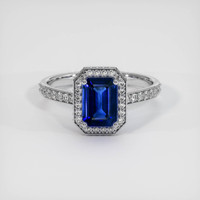 1.83 Ct. Sapphire Ring, 18K White Gold 1