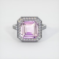 6.08 Ct. Sapphire Ring, 18K White Gold 1