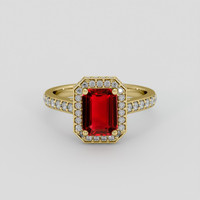 1.16 Ct. Ruby Ring, 10K Yellow Gold 1