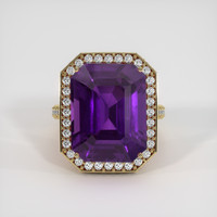 20.15 Ct. Purple Sapphire Ring, 10K Yellow Gold 1