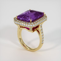 20.15 Ct. Purple Sapphire Ring, 10K Yellow Gold 2