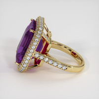20.15 Ct. Purple Sapphire Ring, 10K Yellow Gold 4