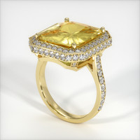 10.07 Ct. Yellow Sapphire Ring, 10K Yellow Gold 2