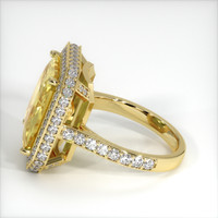 10.07 Ct. Yellow Sapphire Ring, 10K Yellow Gold 4