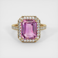 6.02 Ct. Pink Sapphire Ring, 14K Yellow Gold 1