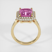 6.02 Ct. Pink Sapphire Ring, 14K Yellow Gold 3