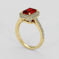 1.16 Ct. Ruby Ring, 14K Yellow Gold 2