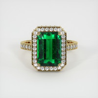 4.65 Ct. Emerald Ring, 18K Yellow Gold 1