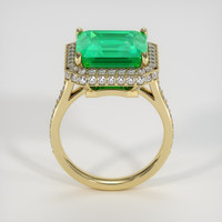 6.81 Ct. Emerald Ring, 18K Yellow Gold 3