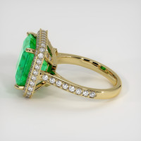 6.81 Ct. Emerald Ring, 18K Yellow Gold 4