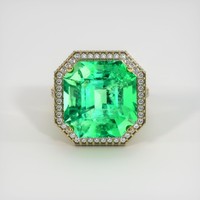 17.22 Ct. Emerald Ring, 18K Yellow Gold 1