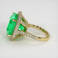 17.22 Ct. Emerald Ring, 18K Yellow Gold 4