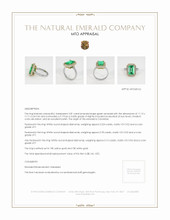 Emerald Ring 2.81 Ct., 18K Yellow White Appraisal