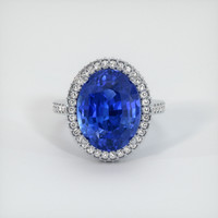 10.49 Ct. Blue Sapphire Ring, Platinum 950 1