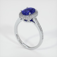 2.16 Ct. Sapphire Ring, Platinum 950 2
