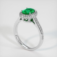 1.05 Ct. Emerald   Ring, Platinum 950 2