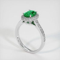 1.21 Ct. Emerald Ring, Platinum 950 2