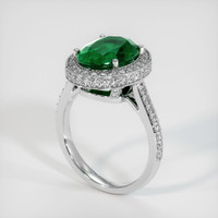 3.64 Ct. Emerald Ring, Platinum 950 2