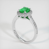 0.94 Ct. Emerald Ring, Platinum 950 2