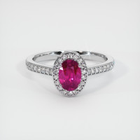 0.88 Ct. Ruby Ring, Platinum 950 1