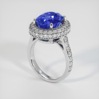6.29 Ct. Blue Sapphire Ring, Platinum 950 2