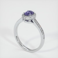 0.86 Ct. Sapphire Ring, Platinum 950 2