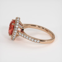 2.50 Ct. Padparadscha Sapphire Ring, 14K Rose Gold 4