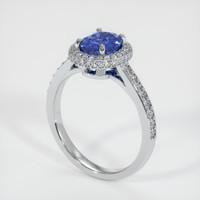 1.61 Ct. Blue Sapphire Ring, 10K White Gold 2