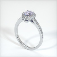 1.26 Ct. Bi Color Sapphire Ring, 10K White Gold 2