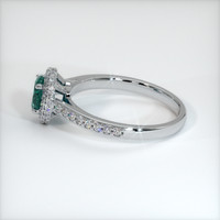 0.62 Ct. Greenish Blue Sapphire Ring, 10K White Gold 4