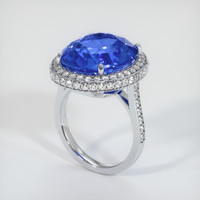16.75 Ct. Blue Sapphire Ring, 14K White Gold 2