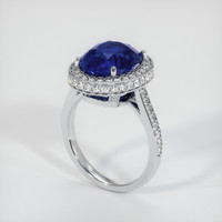 8.20 Ct. Blue Sapphire Ring, 14K White Gold 2
