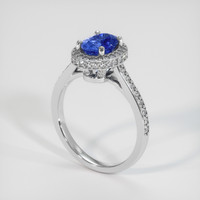 1.34 Ct. Sapphire Ring, 14K White Gold 2