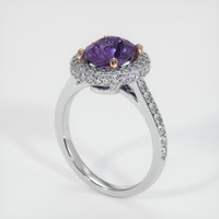 2.41 Ct. Sapphire Ring, 14K White Gold 2