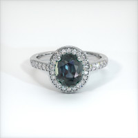 1.70 Ct. Sapphire Ring, 14K White Gold 1