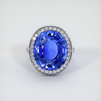 16.75 Ct. Sapphire Ring, 18K White Gold 1