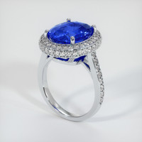 8.04 Ct. Sapphire Ring, 18K White Gold 2