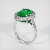 4.18 Ct. Emerald Ring, 18K White Gold 2