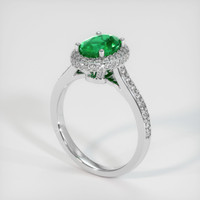 1.21 Ct. Emerald Ring, 18K White Gold 2