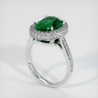 3.64 Ct. Emerald Ring, 18K White Gold 2